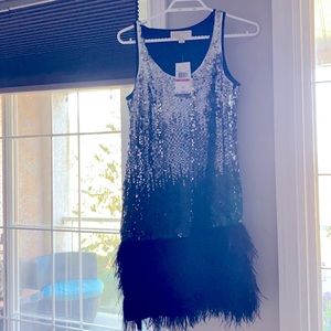 Micheal kors black sequins cocktail dress.